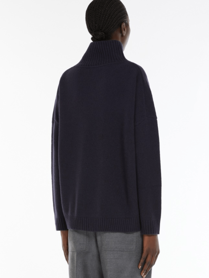 Weekend By Max Mara Knitwear Weekend By Max Mara BORGIA Wool High Neck Jumper In Navy 24253660826 Col 008 izzi-of-baslow