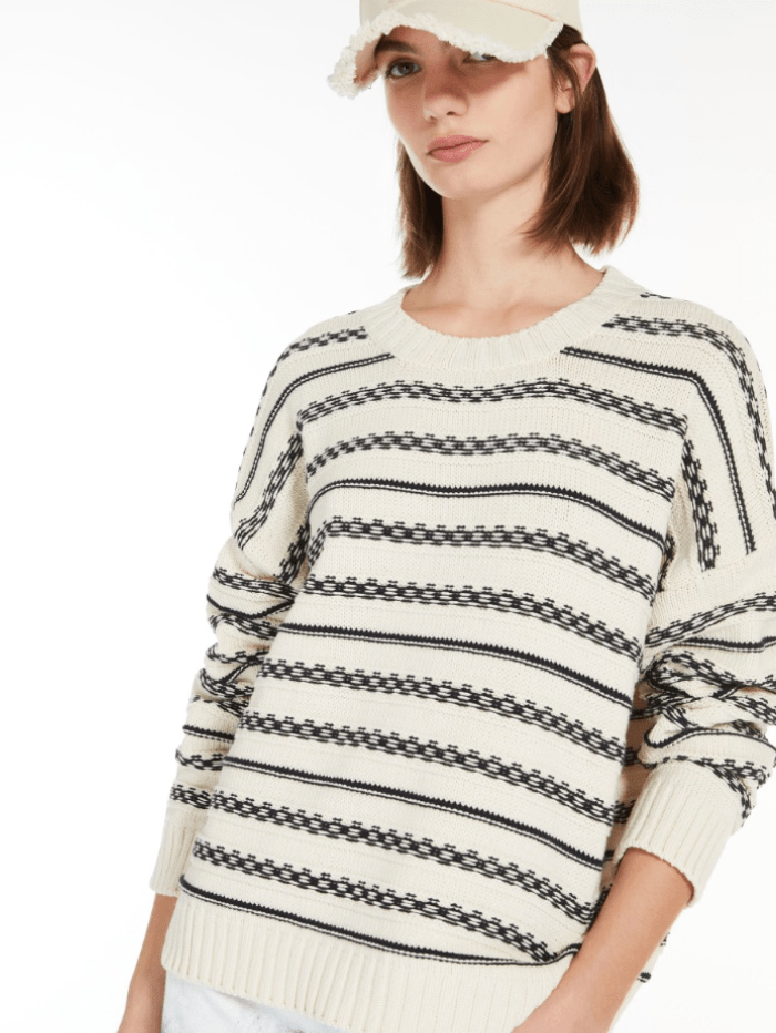 Weekend By Max Mara Knitwear Weekend By Max Mara FOSTER Striped Cotton Yarn Jumper 24253661516 Col 015 izzi-of-baslow