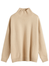 Weekend By Max Mara Knitwear XS Weekend By Max Mara BORGIA Wool High Neck Jumper In Sand 24253660826 Col 004 izzi-of-baslow