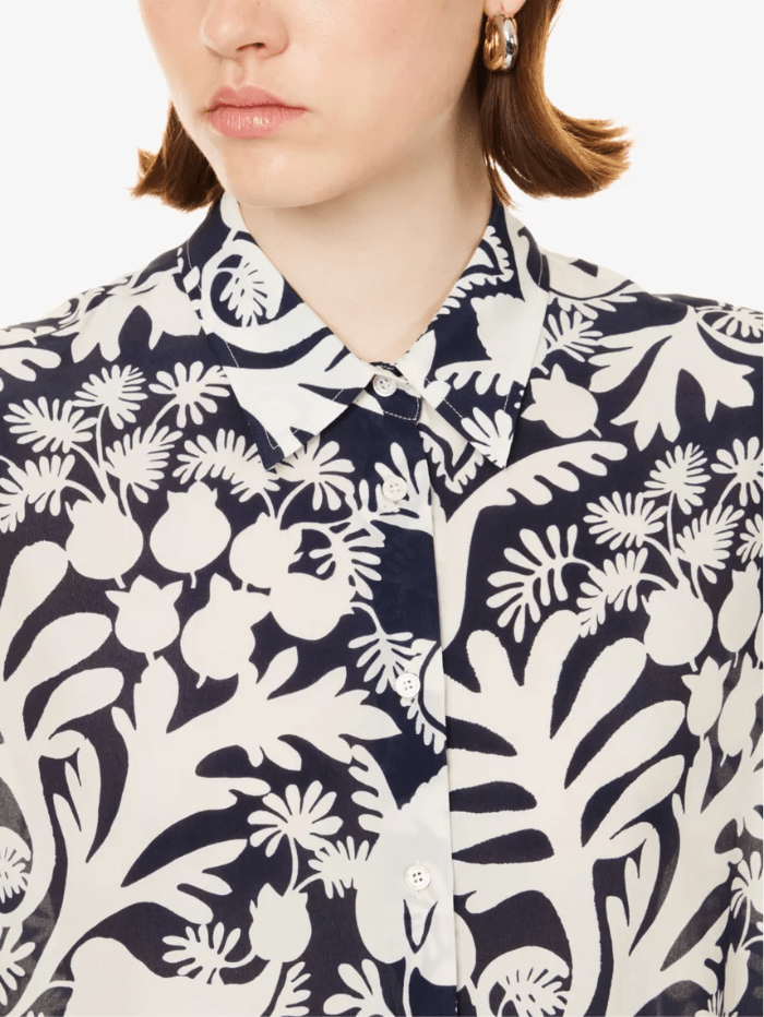 Weekend By Max Mara Tops Weekend By Max Mara PEANA Botanical Print Silk Shirt 24251160516 Col 008 izzi-of-baslow