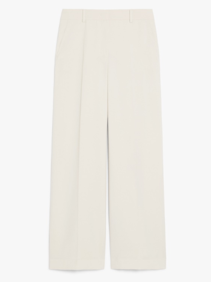 Weekend By Max Mara Trousers UK8/40 Weekend By Max Mara ANGOLA Wool Canvas Palazzo Trousers 2515131141 Col 011 izzi-of-baslow