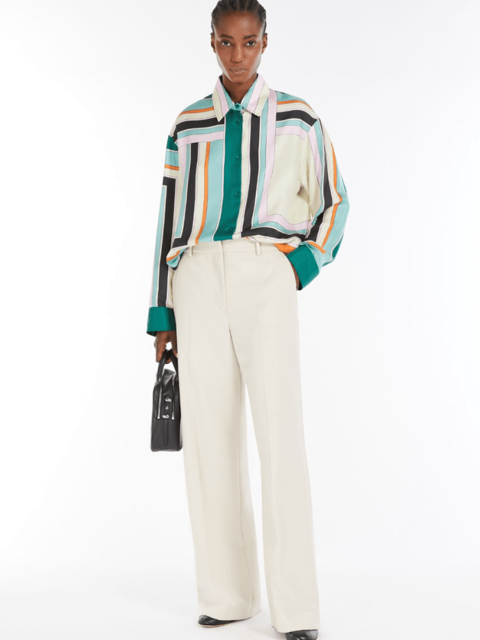 Weekend By Max Mara Trousers Weekend By Max Mara ANGOLA Wool Canvas Palazzo Trousers 2515131141 Col 011 izzi-of-baslow