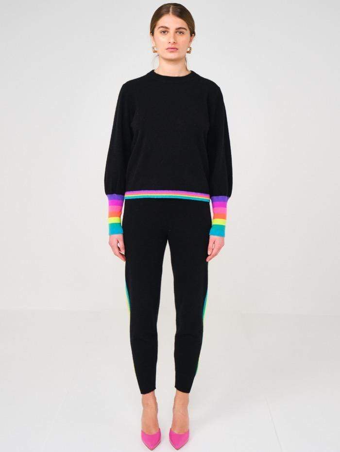 Brodie Cashmere S Rainbow Cuff Balloon Sleeve Jumper Izzi of Baslow