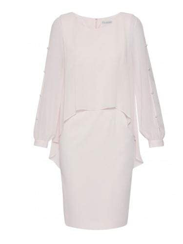 Gina bacconi cynthia outlet crepe and chiffon dress