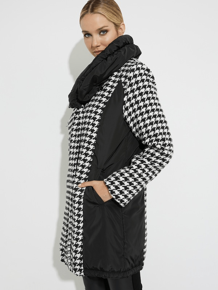 Joseph Ribkoff Coats and Jackets Joseph Ribkoff Houndstooth Printed Coat 224921 110 izzi-of-baslow