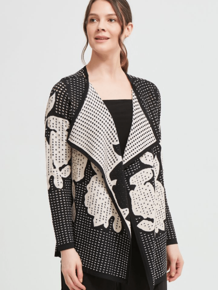 Joseph Ribkoff Coats and Jackets S Joseph Ribkoff Black Patterned Jacket 213940 275 izzi-of-baslow