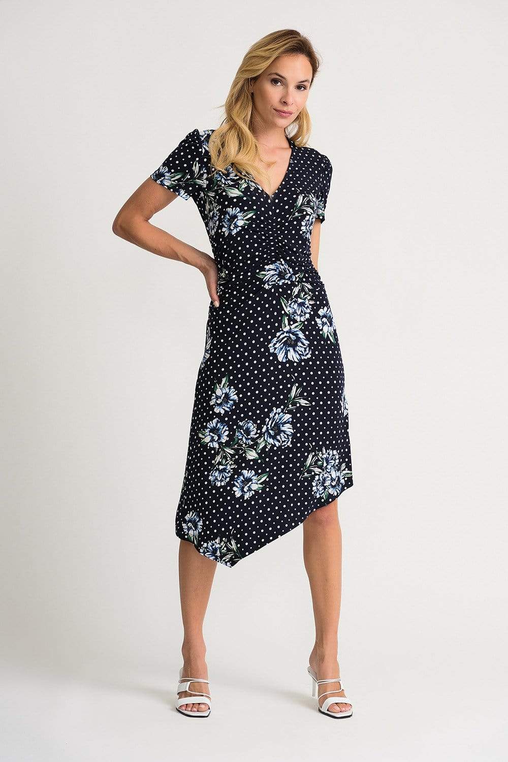 Joseph Ribkoff Dresses Joseph Ribkoff Mid  Navy Printed 202056 Dress izzi-of-baslow