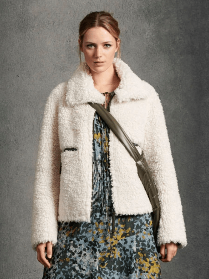 Luisa Cerano Coats and Jackets Luisa Cerano Imitation Cream Fur Jacket 448544/4111 izzi-of-baslow