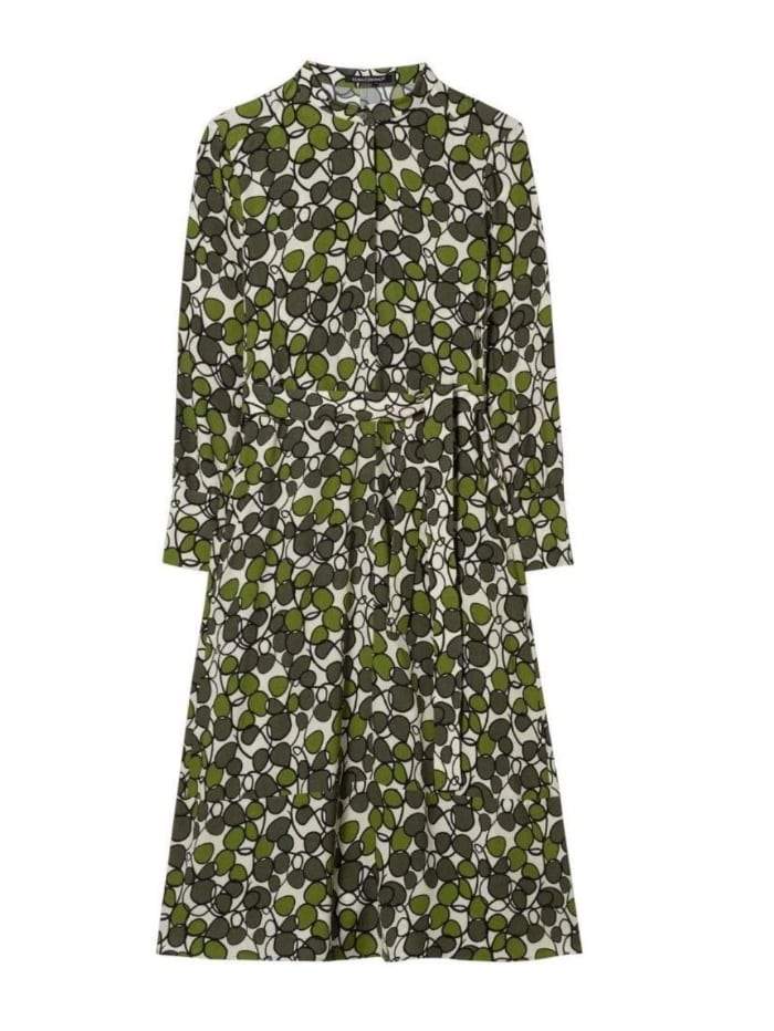 Luisa Cerano Dresses Luisa Cerano Olive Printed Dress 728174/2479 izzi-of-baslow