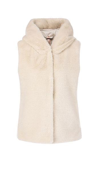 Marc Cain Additions Coats and Jackets Marc Cain Additions Hooded Faux Fur Gilet PA 37.02 W51 izzi-of-baslow