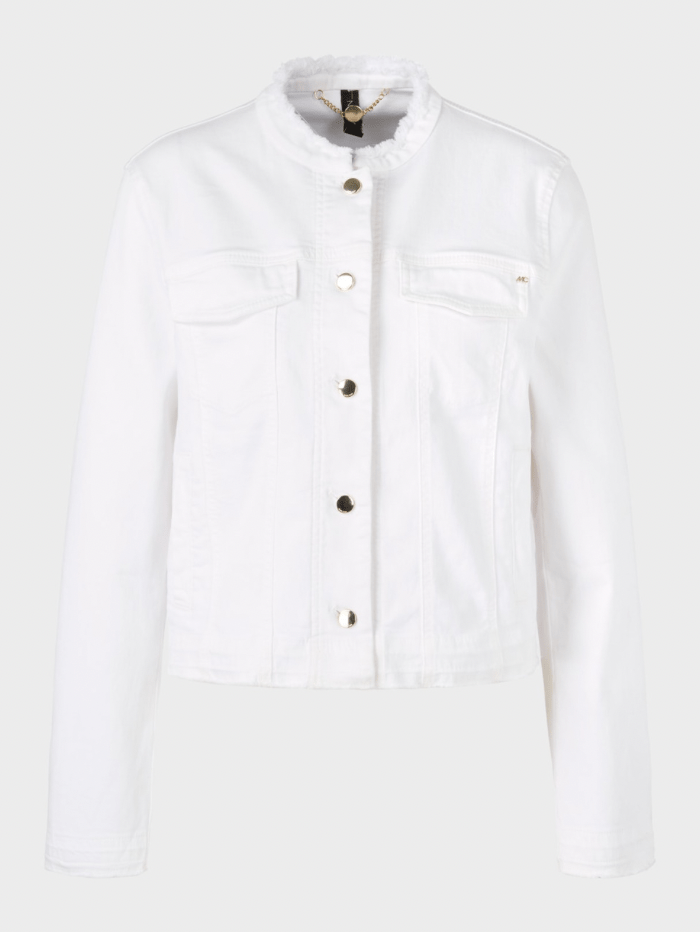 Marc Cain Additions Denim Marc Cain Additions White Denim Jacket UA 31.01 D50 COL 100 izzi-of-baslow