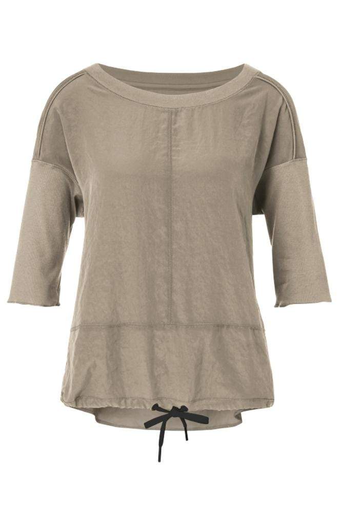 Marc Cain Additions Tops Marc Cain Sports Top Mixed Materials LS 55.17 J67 Khaki izzi-of-baslow