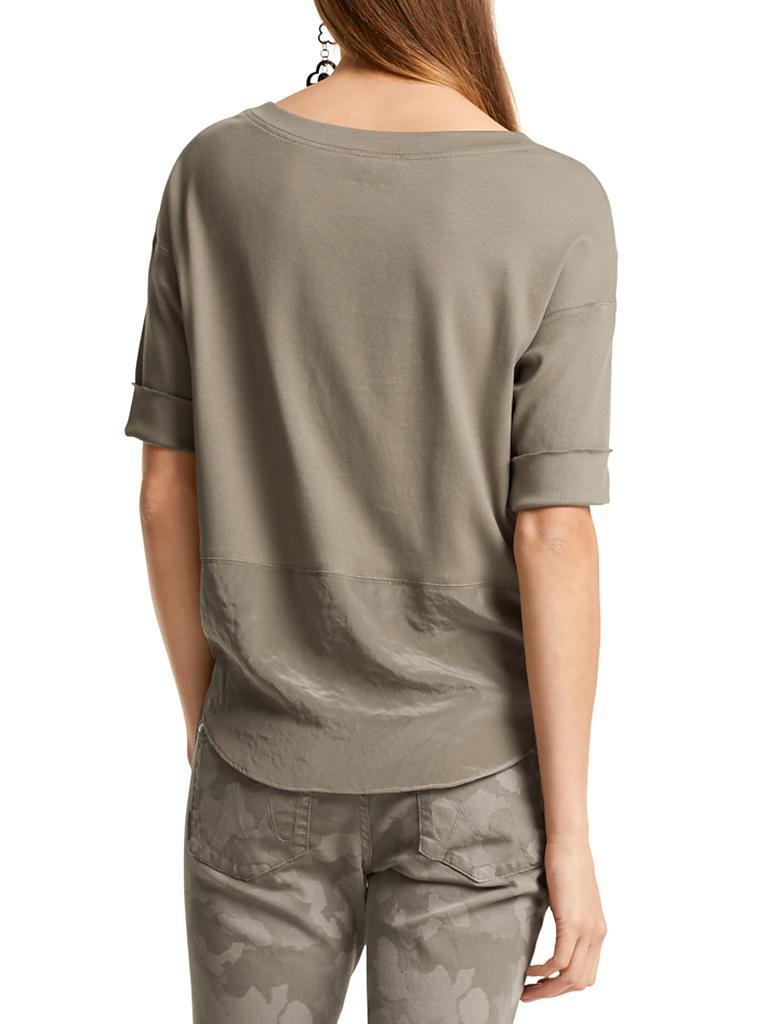 Marc Cain Additions Tops Marc Cain Sports Top Mixed Materials LS 55.17 J67 Khaki izzi-of-baslow