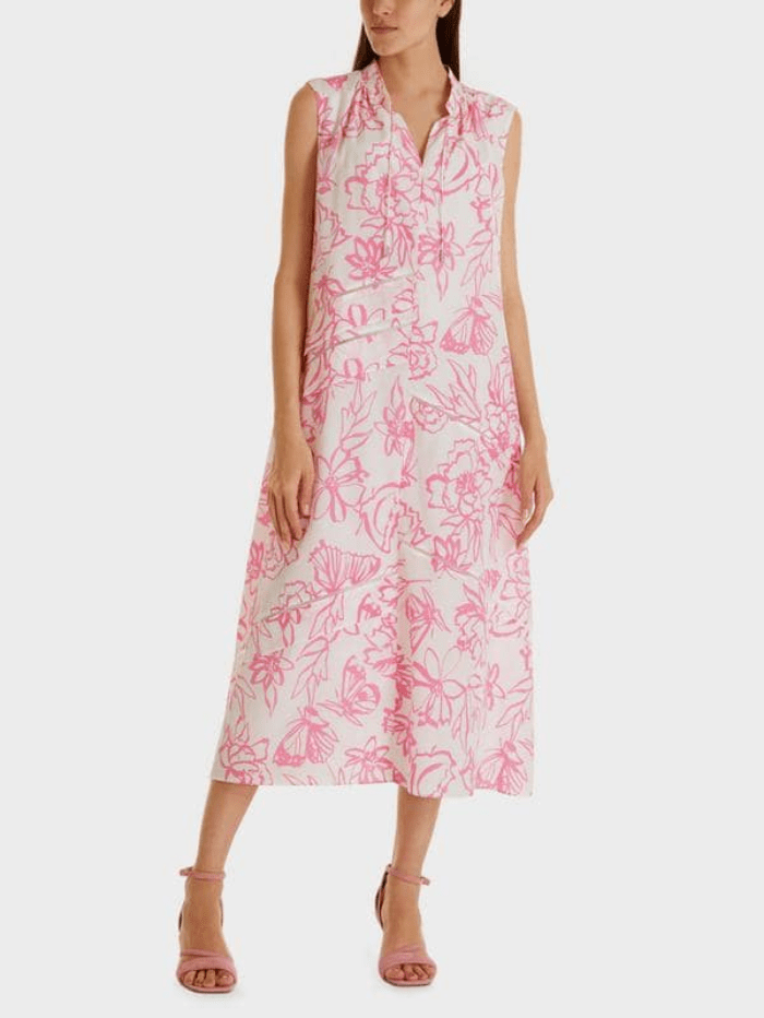 Marc Cain Collections Dresses Marc Cain Collections Pink Butterfly Maxi Dress SC 21.53 W82 COL 252 izzi-of-baslow