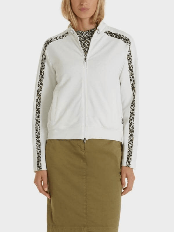 Marc Cain Sports Coats and Jackets Marc Cain Sports White Animal Print Jacket SS 31.28 J62 COL 110 izzi-of-baslow