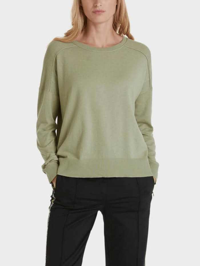 Marc Cain Sports Jumper Marc Cain Sports Pale Moss Jumper SS 41.09 M71 COL 521 izzi-of-baslow