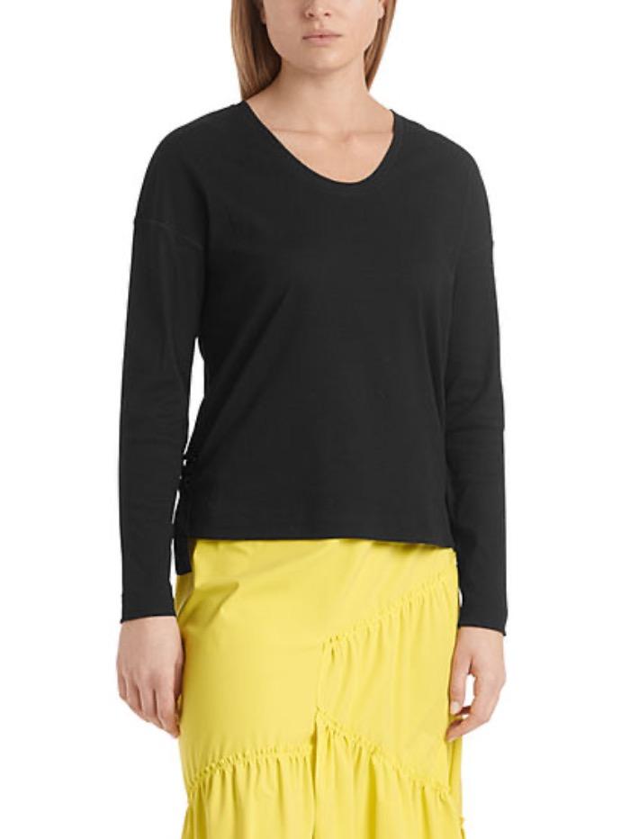 Marc Cain Sports Knitwear Marc Cain Sports Black Lightweight Sweatshirt QS 48.43 J55 900 Y izzi-of-baslow