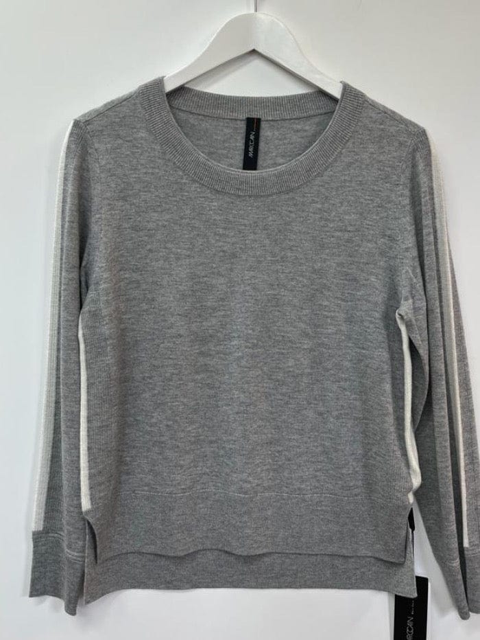 Marc Cain Sports Knitwear Marc Cain Sports Grey Fine Knit Sweater TS 41.10 M80 COL 820 izzi-of-baslow