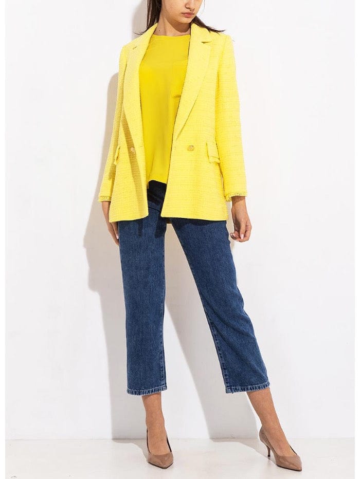 Marella Coats and Jackets Marella FERRY Sherbet Yellow Blazer Jacket 30411021 003 izzi-of-baslow