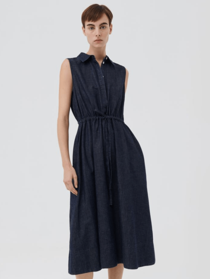 Marella Dresses Marella DAZZY Dark Denim Maxi Dress 322114242 001 izzi-of-baslow