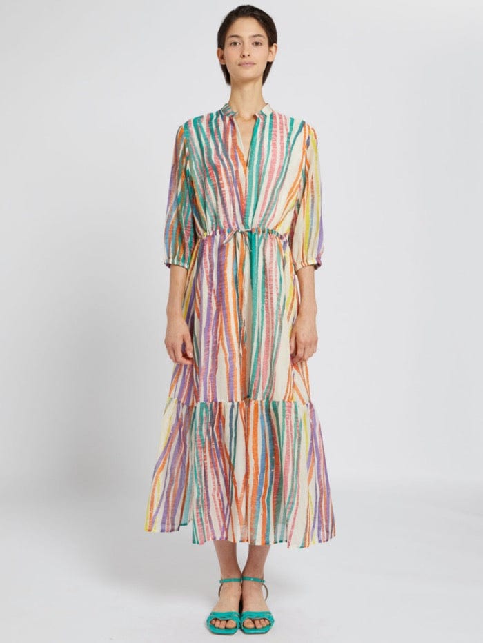 Marella Dresses Marella FANTE Multi Striped Maxi Dress 32214522 004 izzi-of-baslow