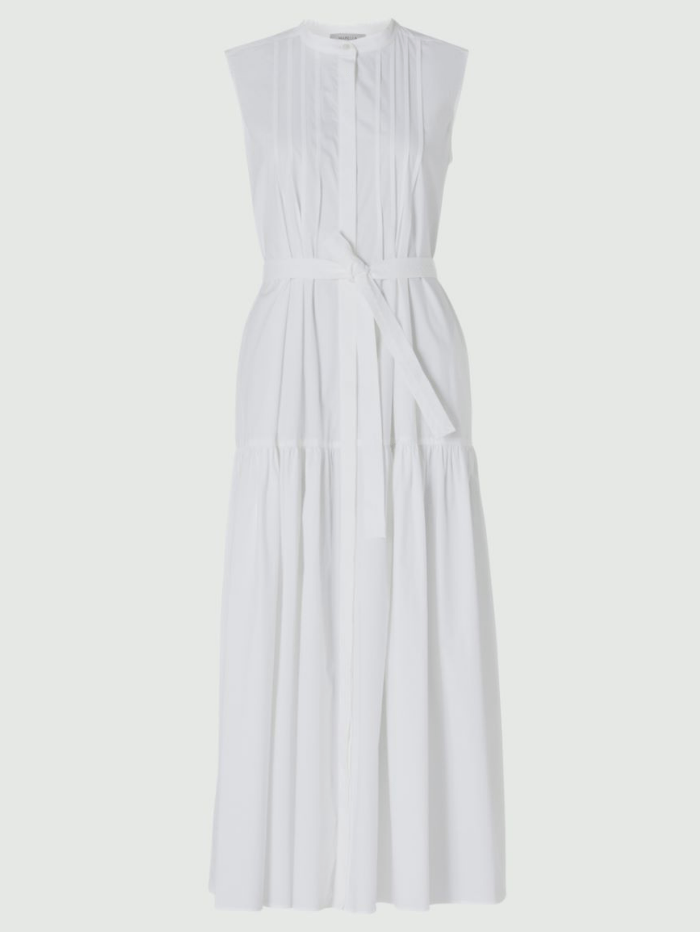 Marella Dresses Marella MANNA White Poplin Maxi Dress 32211322 001 izzi-of-baslow