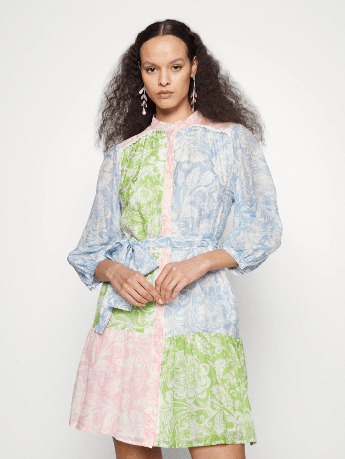 Marella Dresses Marella SENEGAL Printed Cotton and Silk Blend Dress 23322132322 001 izzi-of-baslow