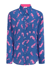 Mercy Delta Tops Mercy Delta Goodward Sea Horse Blue Blouse izzi-of-baslow