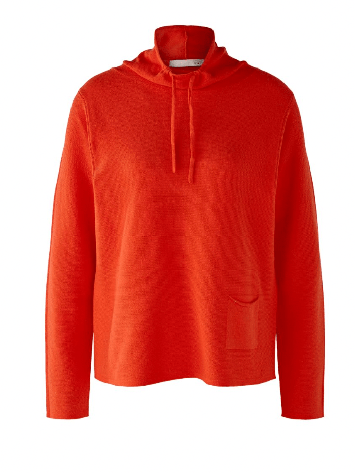 Oui Knitwear Oui Orange High Neck Jumper 77984 3562 izzi-of-baslow