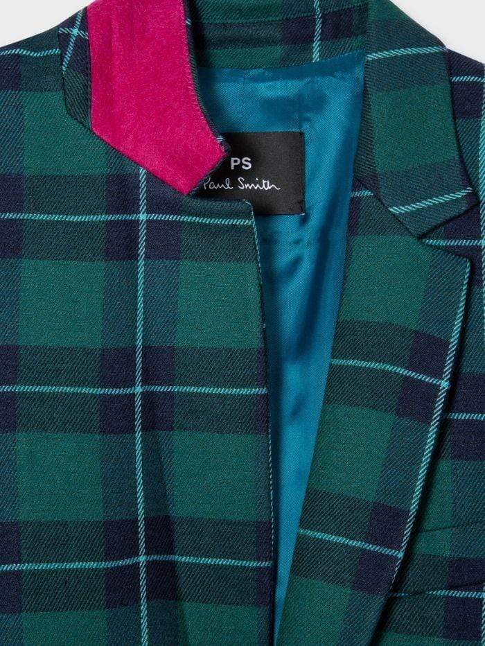 Paul Smith Coats &amp; Jackets Paul Smith Green Tartan Jacket W2R-207J-E30641 izzi-of-baslow