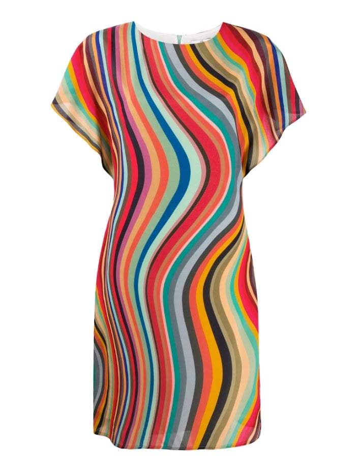 Paul Smith Dresses 10 / swirl Paul Smith Black Swirl Print Silk Dress W2R-392D-E30425 izzi-of-baslow