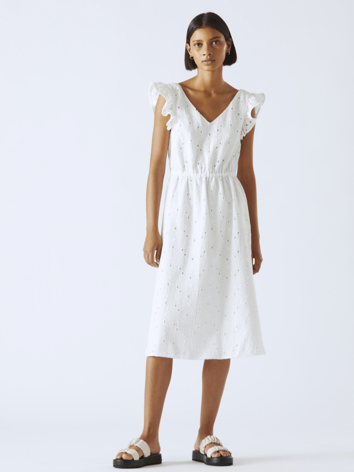 Paul Smith Dresses Paul Smith White Broderie Anglaise Dress W2R-539D-K31025-01 izzi-of-baslow