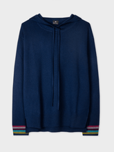 Paul Smith Knitwear Paul Smith Navy Knitted Hoodie W2R-983K-G30843 izzi-of-baslow