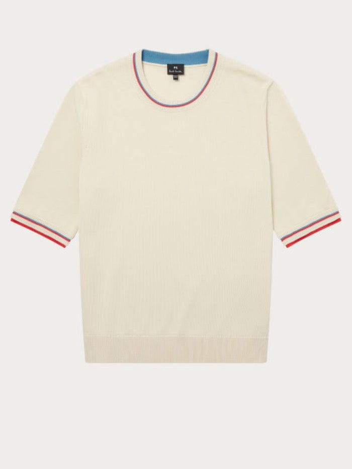 Paul Smith Knitwear Paul Smith Off White SS Knitted Top W2R-086N-H30898-02 izzi-of-baslow