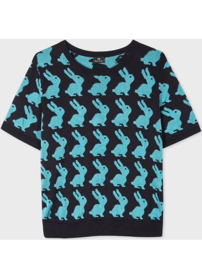 Paul Smith Tops Paul Smith Jumper Turquoise Rabbit W2R-912K-F30763-49 izzi-of-baslow