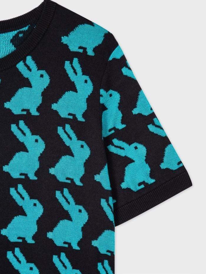 Paul Smith Tops Paul Smith Jumper Turquoise Rabbit W2R-912K-F30763-49 izzi-of-baslow