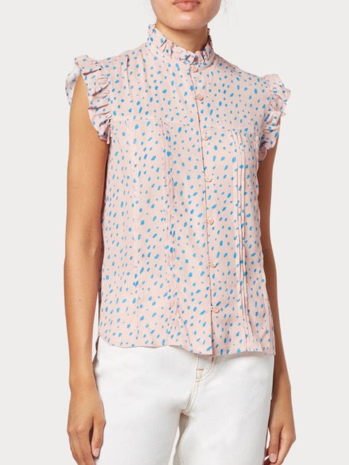 Paul Smith Tops Paul Smith Pink Spotty Frill Shirt W2R-274M-H30890-21 izzi-of-baslow