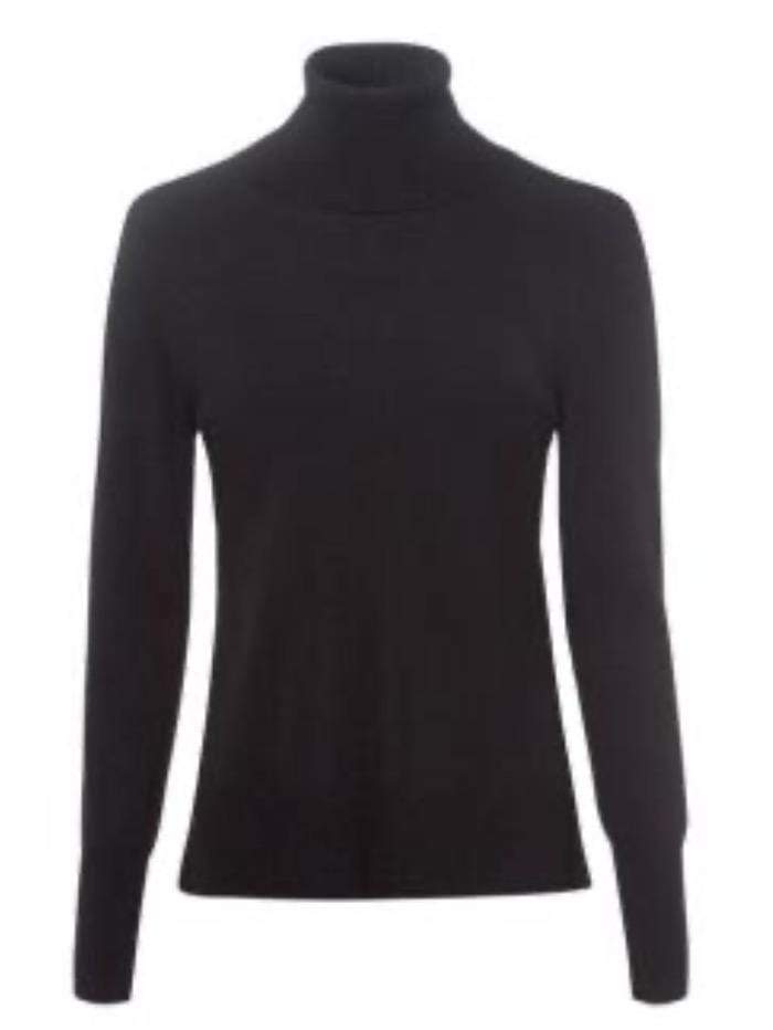 Riani Knitwear Riani Long Sleeved Black Polo Necked Jumper 807620/7673 izzi-of-baslow