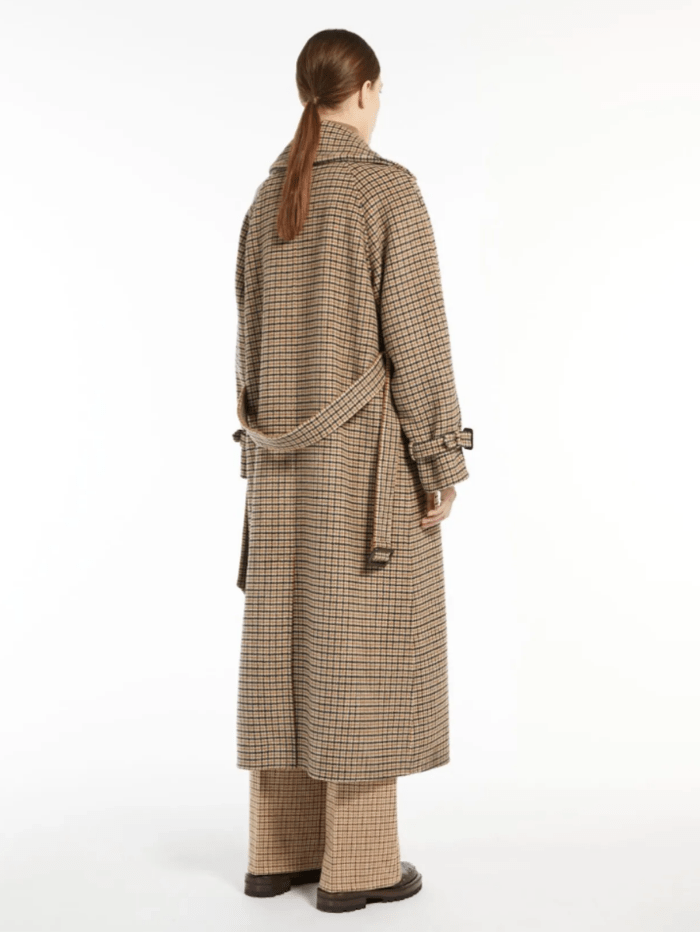 Weekend By Max Mara Coats and Jackets Weekend By Max Mara CLAN Camel Check Wool Coat 50160223 650 izzi-of-baslow