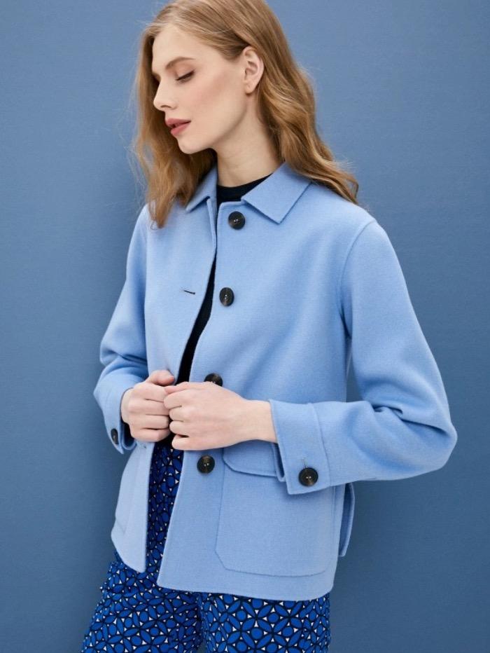 Weekend By Max Mara Coats and Jackets Weekend Max Mara BIAVO Blue Wool Jacket 50410217000 043 izzi-of-baslow