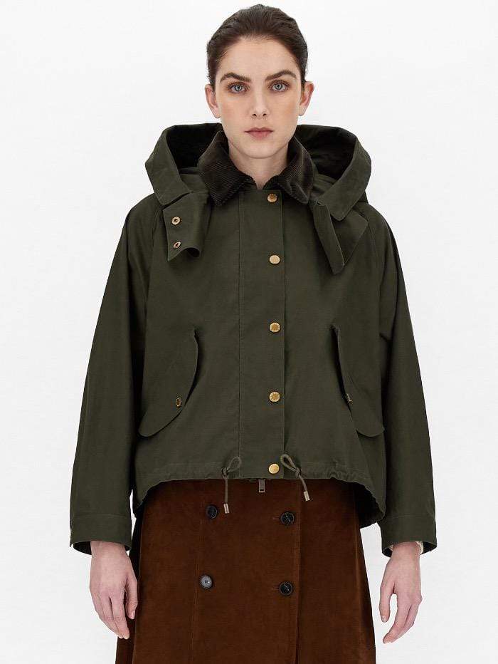 Weekend By Max Mara Coats and Jackets Weekend Max Mara SANDALO Parka Waxed Jacket 50260219 001 izzi-of-baslow