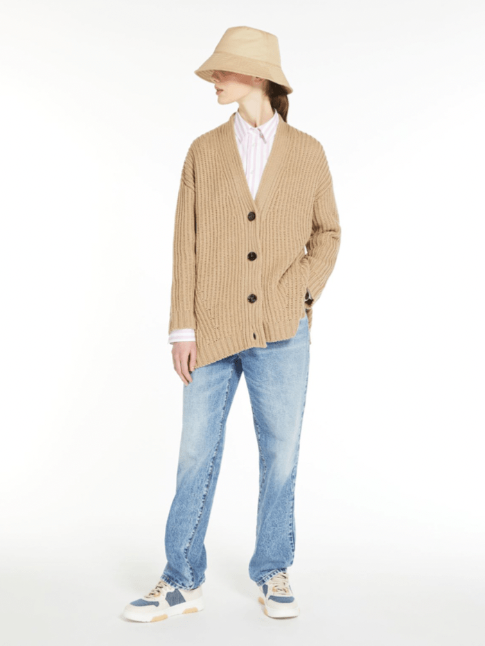 Weekend By Max Mara Knitwear Weekend By Max Mara Arena Camel Cardigan 2353410637600 001 izzi-of-baslow