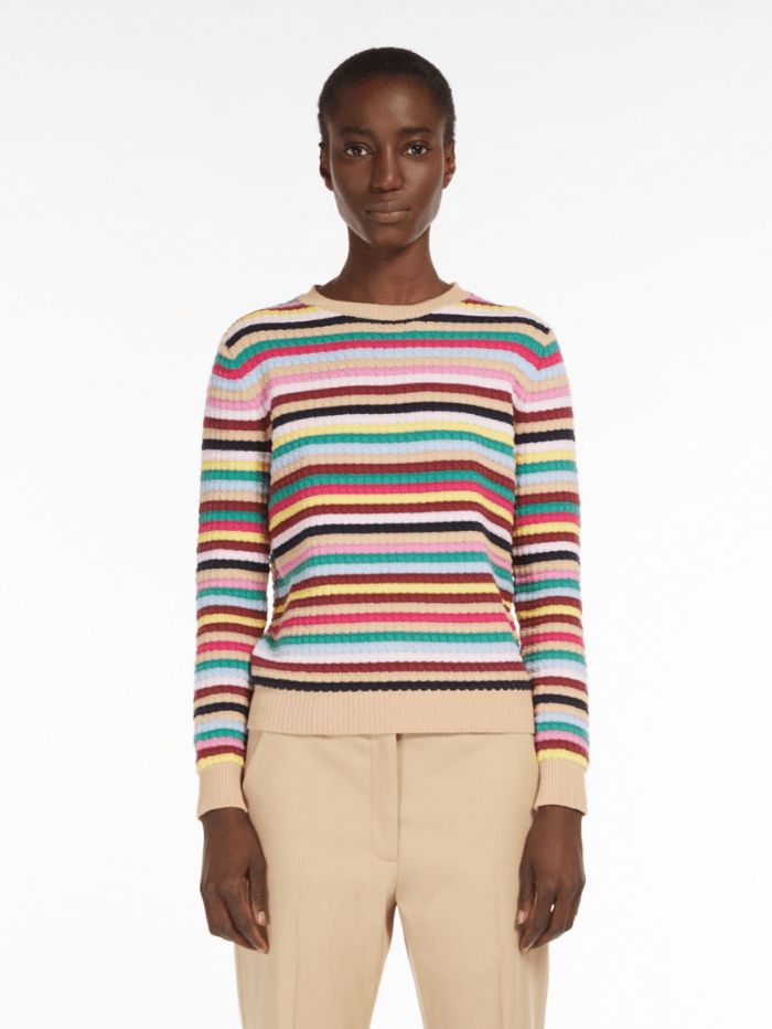 Weekend By Max Mara Knitwear Weekend By Max Mara EGEO Multi Striped Knitted Jumper 536121276 002 izzi-of-baslow