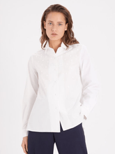 Weekend By Max Mara Tops Weekend Max Mara CELEBRE Embroidered Floral Print White Shirt 51110917 001 izzi-of-baslow